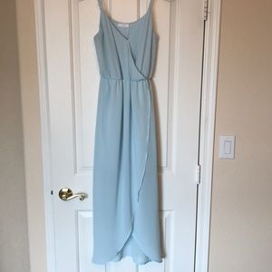 Lush high low dress - baby blue